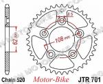 ВЕНЕЦ ЗАДЕН ЗА КАДЖИВА SUPER CITY 125 91-99 ЗА ВЕРИГА 520H 42 зъба (JTR 701-42) SAE-49 / APRILIA TUAREG WIND 125-2